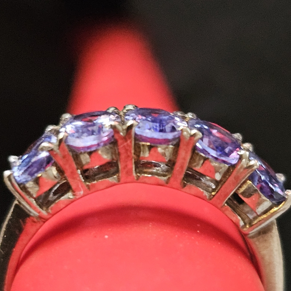 Blue Tanzanite Rhodium Over Sterling Silver Ring 2.35ctw